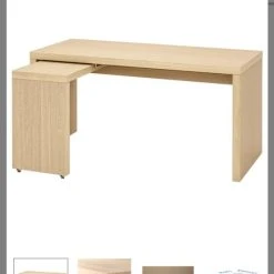 Vendora Malm IKEA γραφείο με συρόμενη επιφάνεια