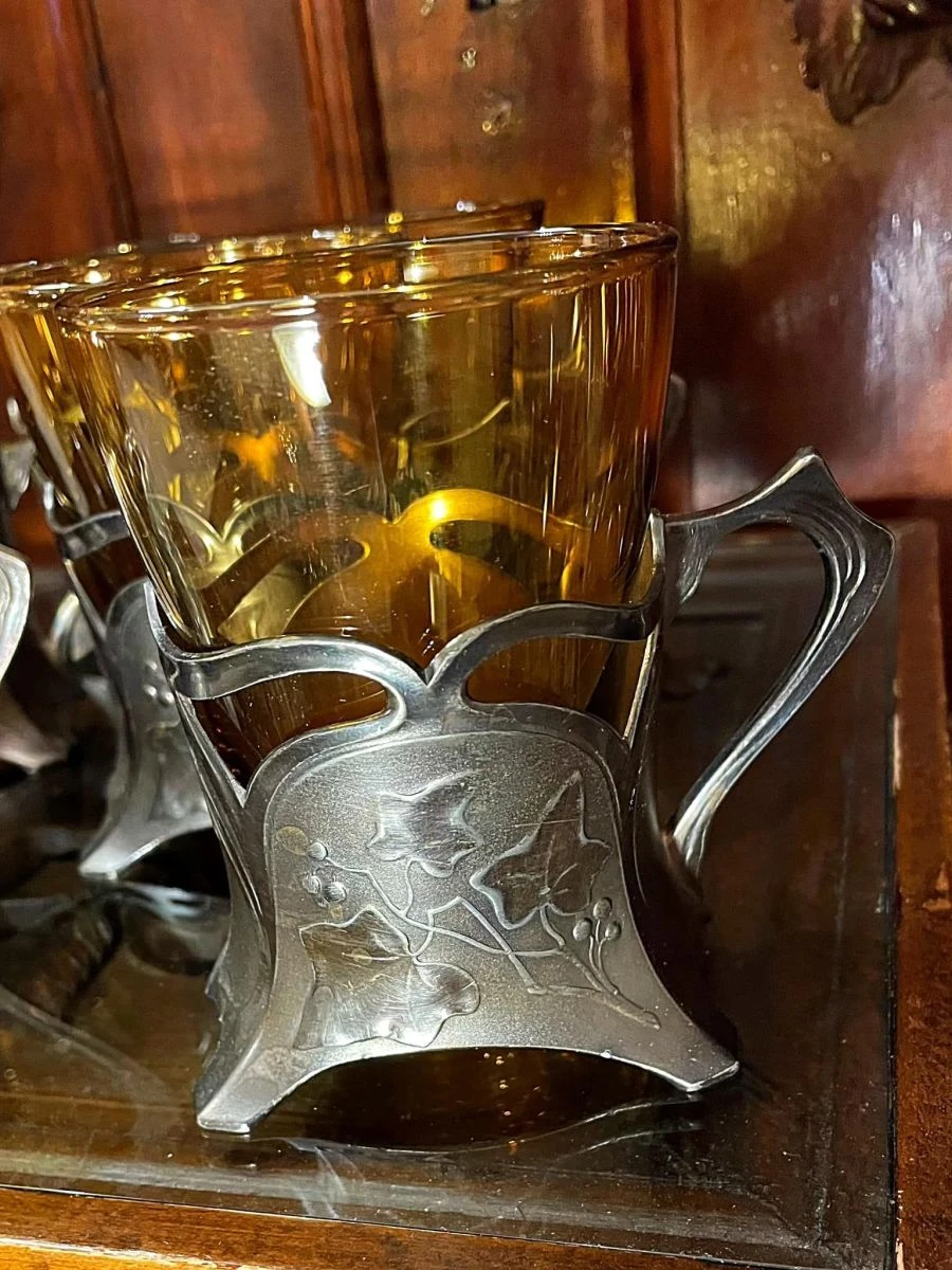 Vendora WMF Αρ Νουβό Ποτήρια για Τσάι Αντίκες 5 Vendora WMF Αρ Νουβό Ποτήρια για Τσάι Αντίκες - Image 3