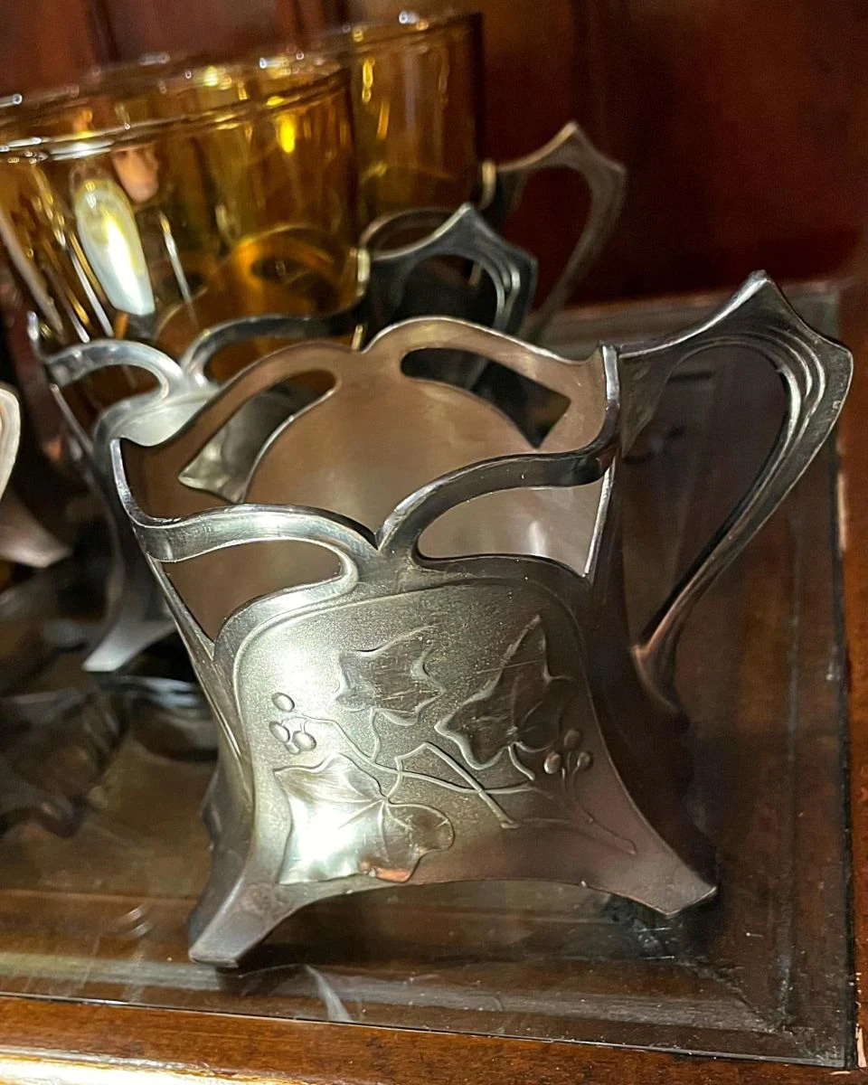 Vendora WMF Αρ Νουβό Ποτήρια για Τσάι Αντίκες 4 Vendora WMF Αρ Νουβό Ποτήρια για Τσάι Αντίκες - Image 2