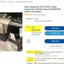 Vendora Βιντεοκάμερα SONY σαν καινούργια πλήρως λειτουργική. -vintage object shop f678b249b8029b99ba6613f7eb472451a864fca0 xl